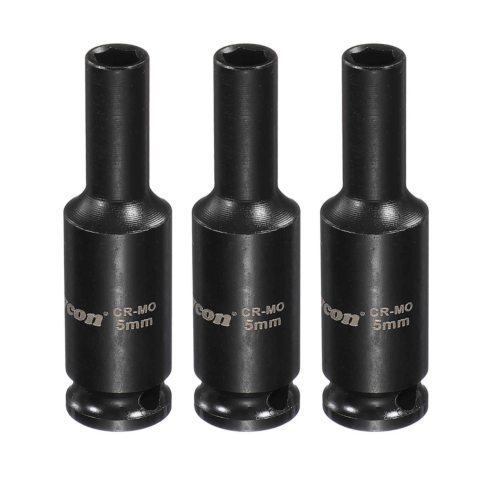 sourcing map 6 Point Deep Impact Socket 5mm Metric Standard Socket 3Pcs โ image 1