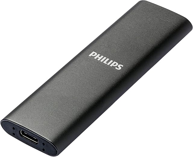 Philips Portable Externe Ssd FM01SS030P/00 Dysk Zewnętrzny, Czarny, 1 TB