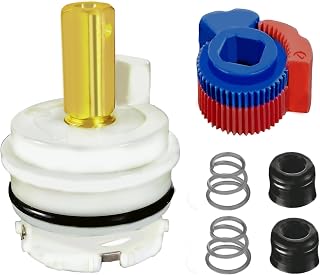 DA603566 Compatible with Genuine DANZE DA603566 Washerless Cartridge Square Stem with Temperature Limit Stops and seats, springs for Single Handle Tub & Shower 2 1/16" length