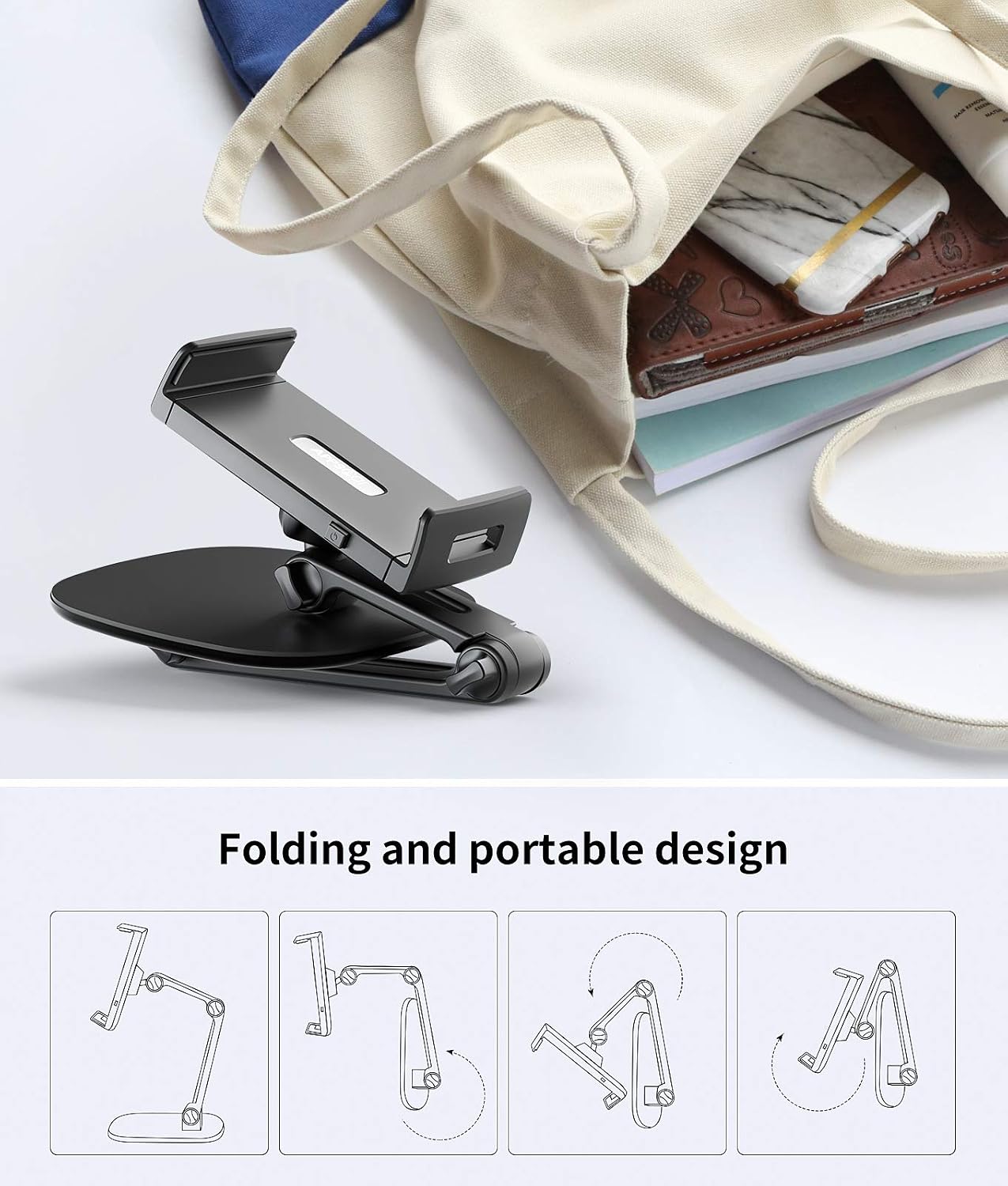 APPS2Car Tablet Stand Holder Adjustable, Desk Tablet Stand with 360 rotatable Head, 3X Adjustable Bars for 7-11 inch Tablet, Compatible for iPad Mini/9.7/10.2/10.5 and More