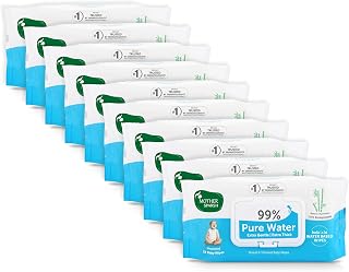 Mother Sparsh 99% Pure Water (Unscented) Baby Wipes I Natural Plant Made Fabric - Super Thick I 72 pcs/Pack - Pack of 10 Price In India