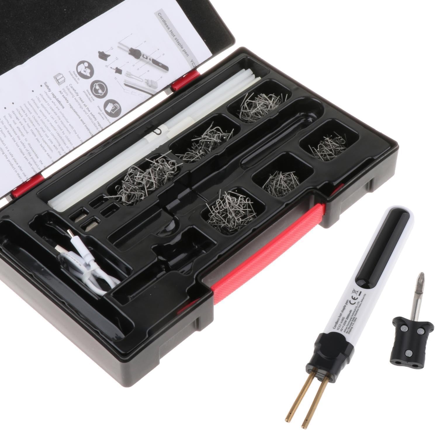 Welding Machine Car Bumpers Repair Professional with Staples Hot Stapler Pen Welding Crack Machine, A/117 (Color : A)