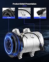 Vista 165 de ECCPP Compresor de CA 1997-2003 apto para Mitsubishi Montero Sport 3.0L 1999-2004 para Mitsubishi Montero Sport 3.5L Compresor de aire acondicionado