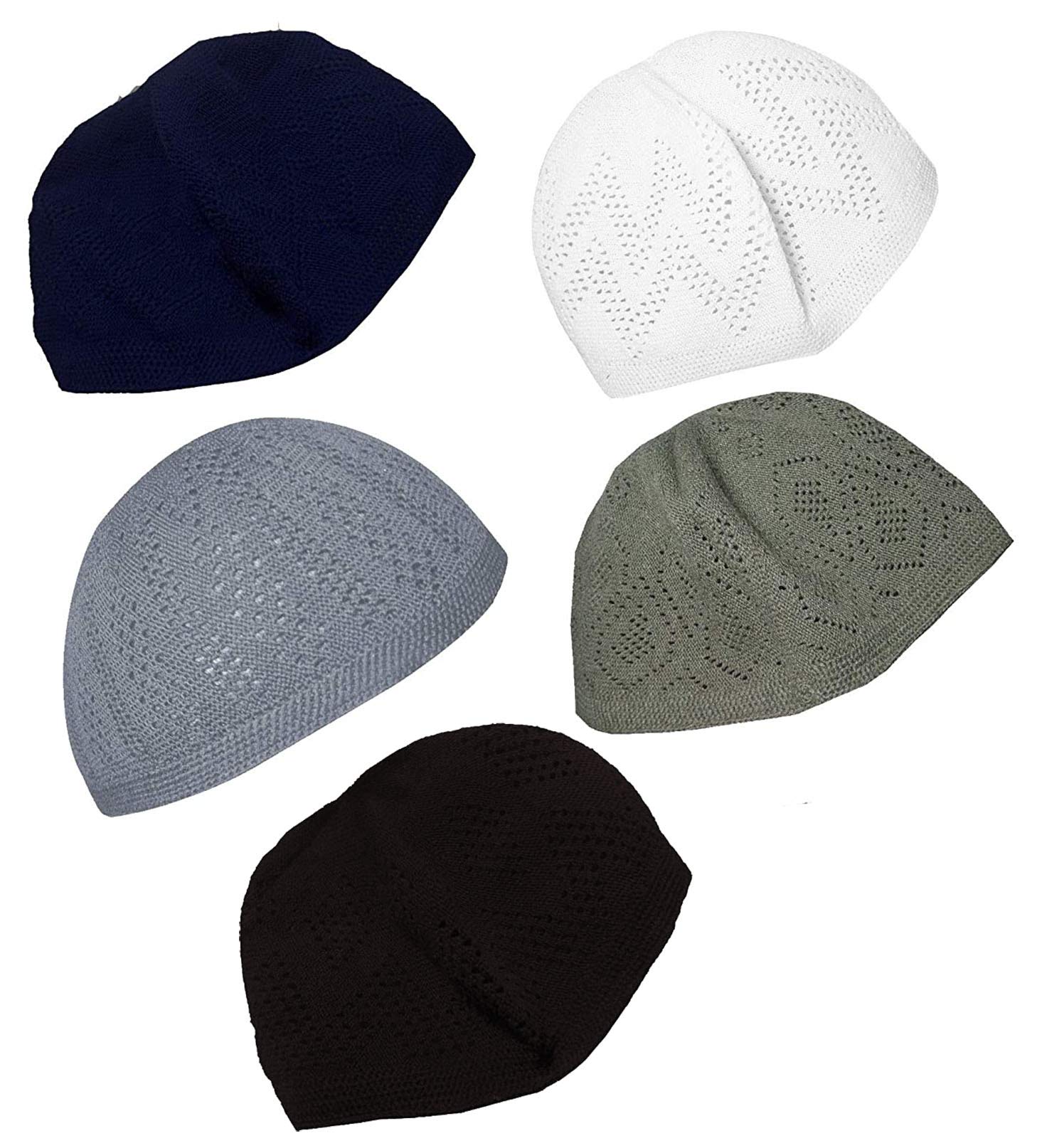 Buy bonballoon Wholesale Kufi Lot of 5 Pcs Colors Muslim Koofi Kofi Hat