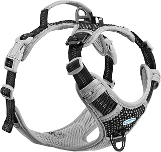 ThinkPet No Pull Harness for Small Medium Large Dogs, Reflective Padded Vest with Handle, Adjustable Star Style