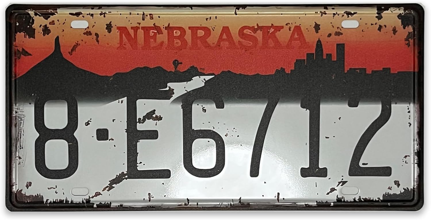 Retro Rusty Metal License Plate Souvenir, Car Decor, Room Decoration, 12"X6"-10