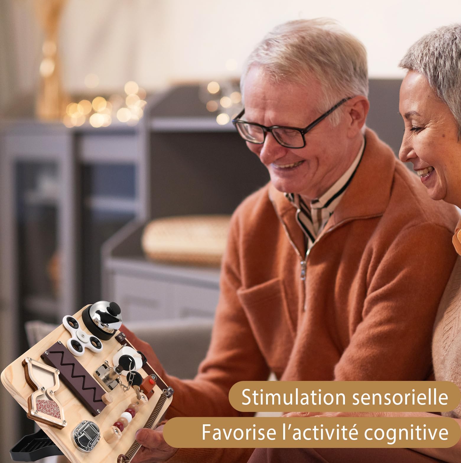 potatomato Planche d'activation pour Seniors - Entraînement ludique pour la motricité la mémoire et Le Bien-être – Jouet Montessori apaisant Contre l’anxiété l’autisme & TDAH