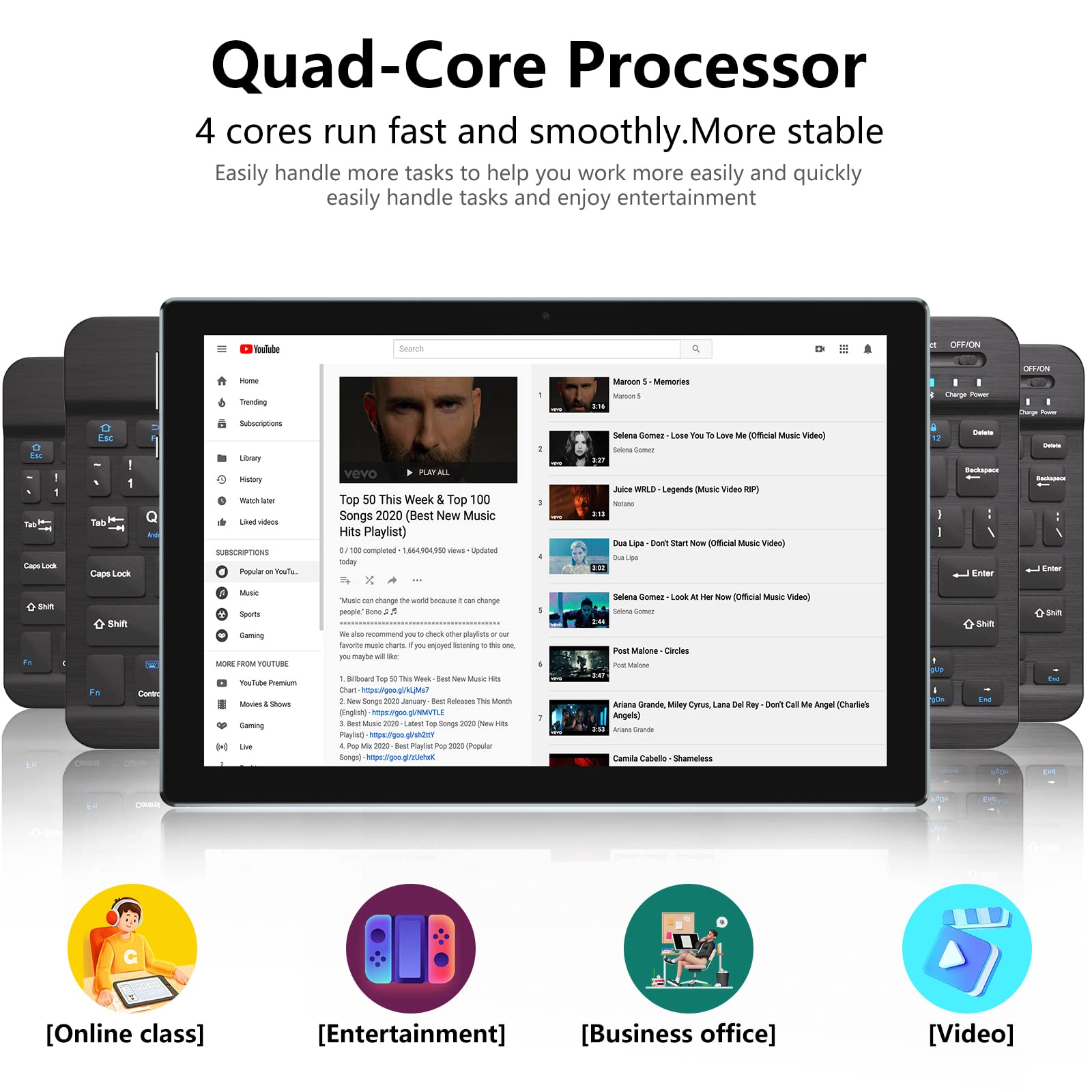 Androidタブレットアクセサリー Tablet CP20 Pro-Black 4GB-128GB 6000mAh Androidタブレットアクセサリー Tablet CP20 Pro-Black 4GB