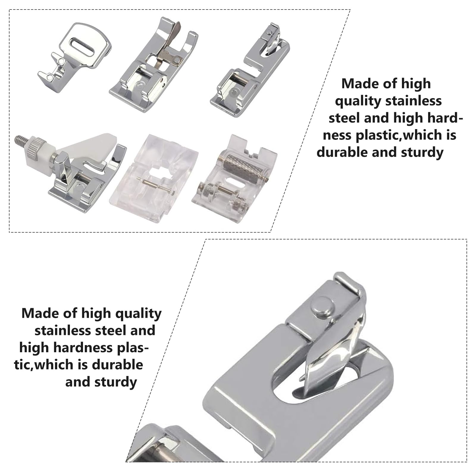 2 STKS Overlock Presser Voet voor Alle Lage Schacht Snap-On