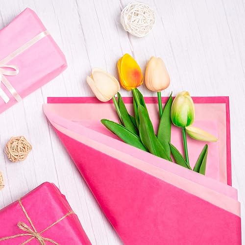 Miniatura 6 de Waline - Papel de seda rosa surtido de regalo, 120 hojas, 15 x 20 pulgadas, 3 colores para envoltura de regalos, cumpleaños, Pascua, boda, vacaciones