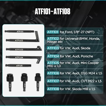 PLAYOCCAR 10L ATF Transmission Fluid Pump with 27PCS Adapters