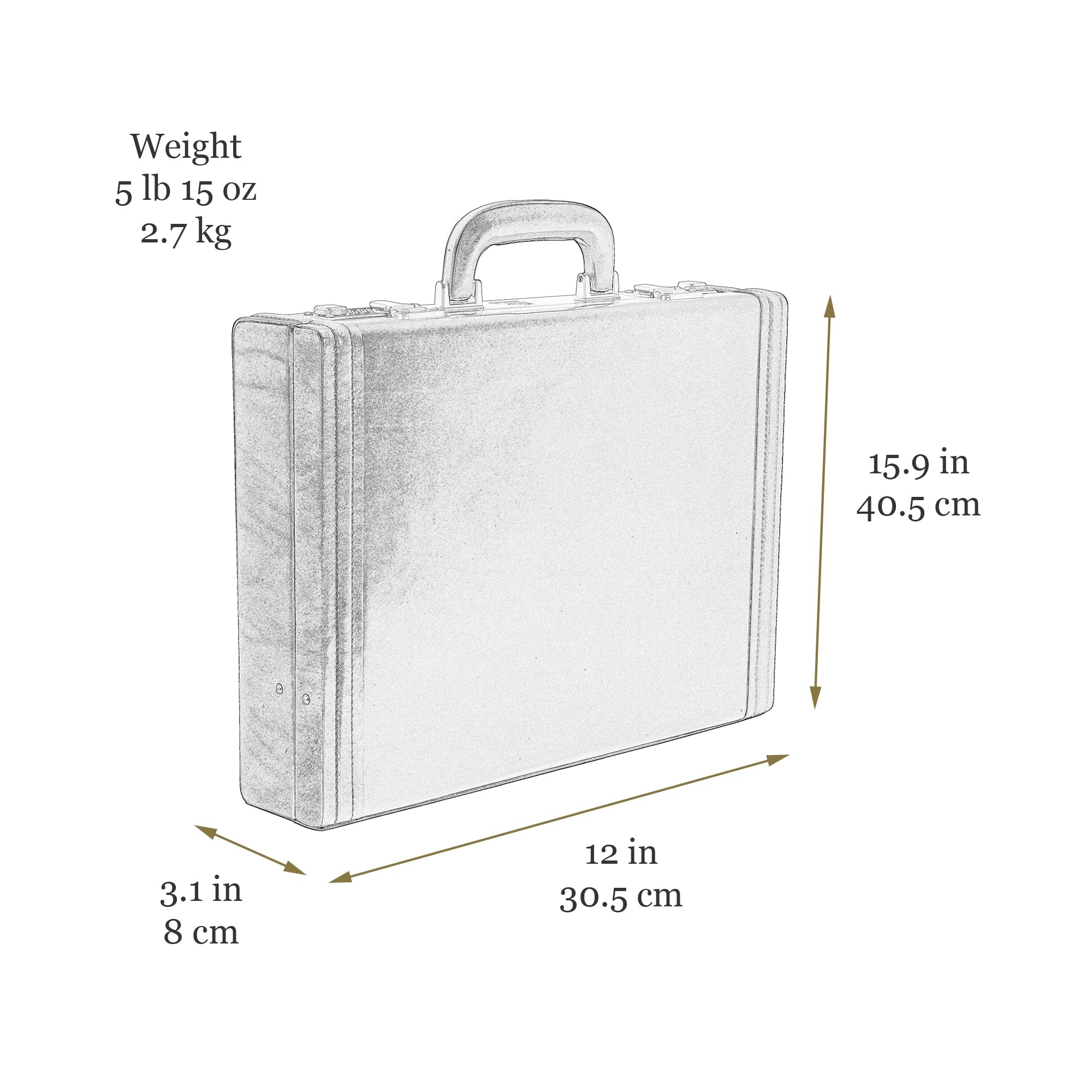Time Resistance Valigetta in Pelle - Cartella in Pelle Italiana Pieno Fiore - Borsa per Laptop fino a 15" - Valigetta Rigida con Serratura