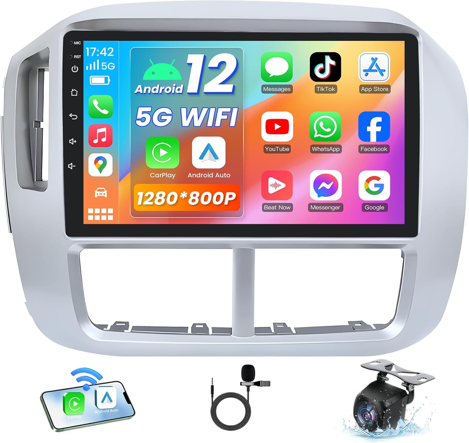 Radio for Honda Pilot 2006 2007 2008: 4 Core 64G ROM Car Stereo Head Unit 1280×800 IPS Touchscreen Support Wireless CarPlay Android Auto GPS WiFi Bluetooth 1080 HD Backup Camera Mirror Link SWC Radio for Honda Pilot 2006 2007 2008: 4 Core 64G ROM Car Stereo Head Unit 1280×800 IPS Touchscreen Support Wireless CarPlay Android Auto GPS WiFi Bluetooth 1080 HD Backup Camera Mirror Link SWC