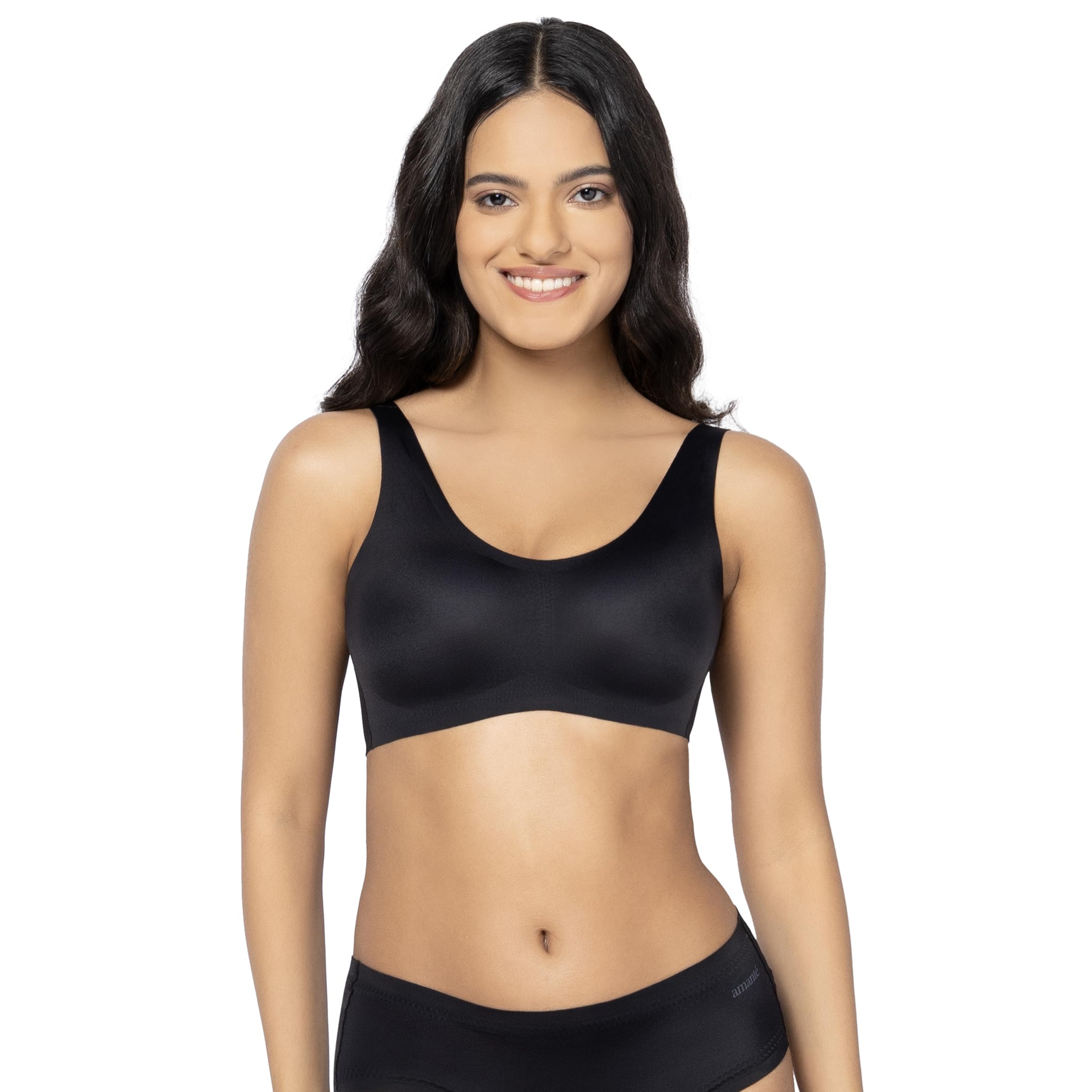 Solid Padded Full Cup Wire Free T-Shirt Bra-image-4