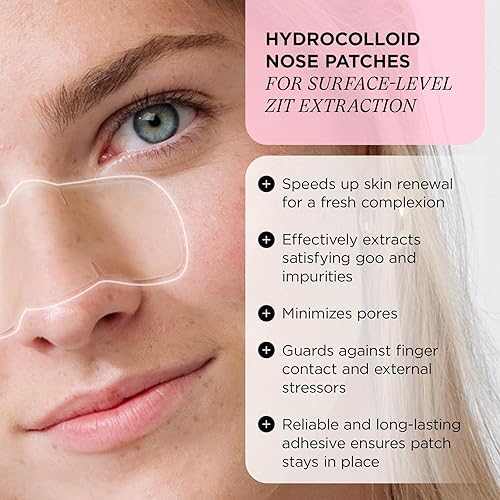 Miniatura 2 de ZitSticka Tiras de nariz hidrocoloides  Paquete de 8 tiras clarificantes de poros e manchas para nariz GOO GETTER  Minimiza la apariencia del acné y
