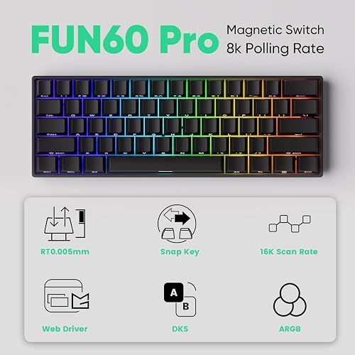 MONSGEEK FUN60 Pro HE Gaming Keyboard Rapid Trigger 16K Scan Rate - 2