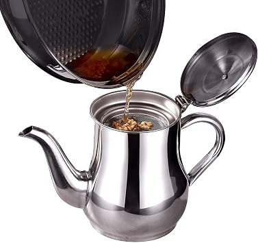 Stainless Steel Oil Strainer Pot,with Filter Mesh Oil Storage Pot Grease Storage Can Home Cooking for Storing Frying and Cooking GreaseSIZE24oz