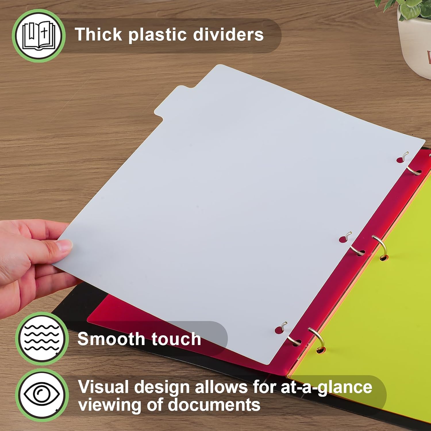 12Pcs/2 Set 6 Tab Dividers for 3 Ring Binder, Binder Dividers with Tabs image 5
