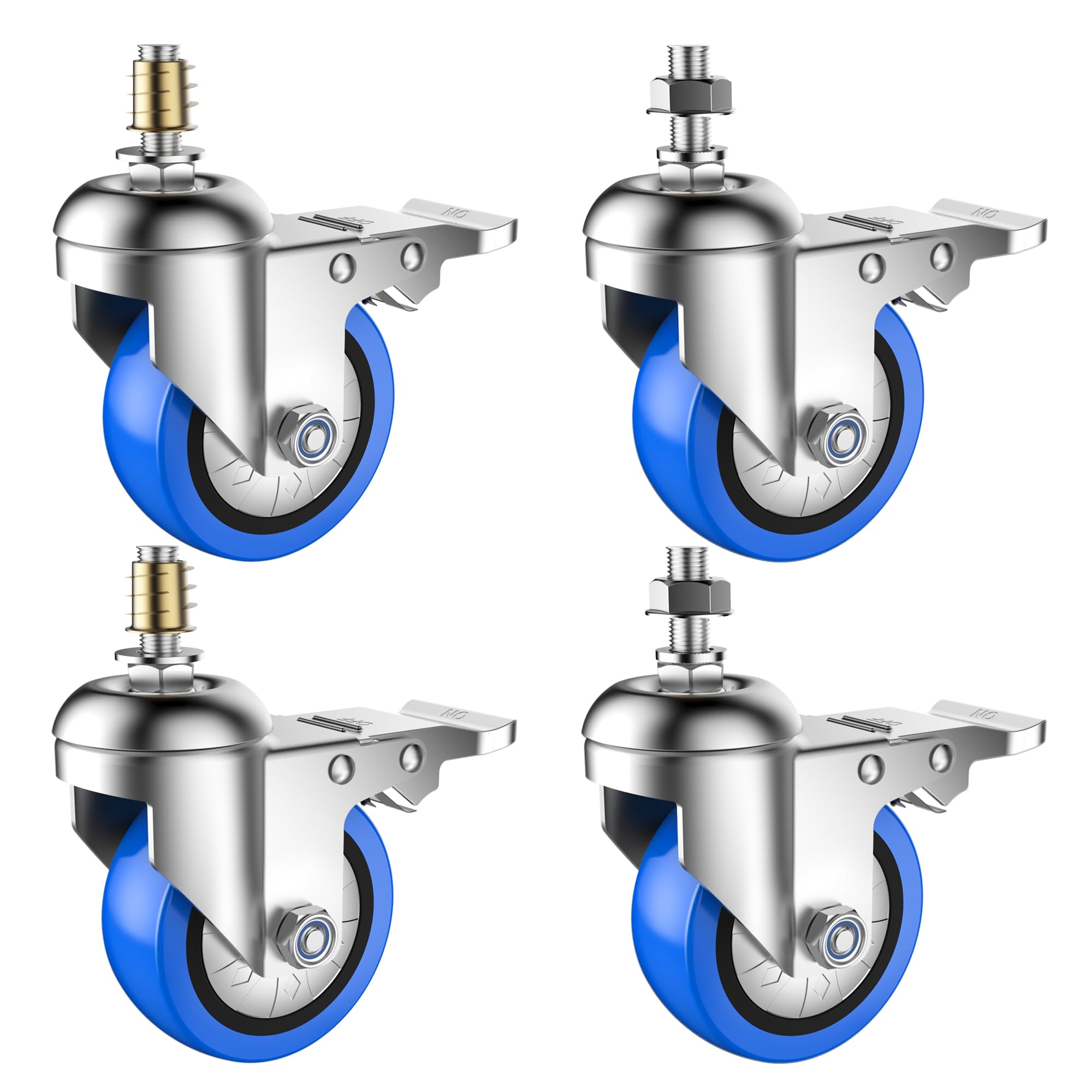 Roulettes pivotantes meuble Ø50mm Deutnart pour déplacer sans effort