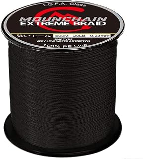 Mounchain 100% PE 4 Strands Braided Fishing Line, 10 20 30 40 LB Sensitive Braided Lines, Super Performance and Cost-Effective, Abrasion Resistant