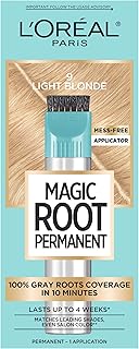 L’Oreal Paris Magic Root Rescue 10 Minute Root Hair Coloring Kit, Permanent Hair Color with Quick Precision Applicator, 100 percent Gray Coverage, 9 Light Blonde, 1 kit (Packaging May Vary)