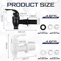 Vista 24 de Honoson 12 juegos de grifos de repuesto sin BPA, palancas de boquilla reutilizables para válvula de grifo para riego al aire libre, barril