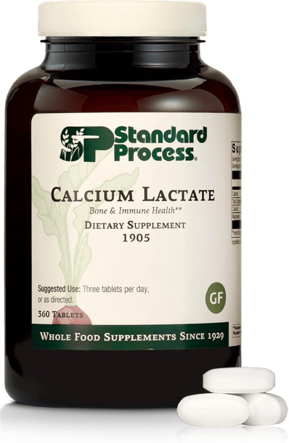 Standard Process Calcium Lactate Bone & Immune Health Dietary Support – Vegan, Gluten-Free, Non-Dairy, Non-Soy & Non-Grain – Bone, Joint & Health Support – 360 Tablets