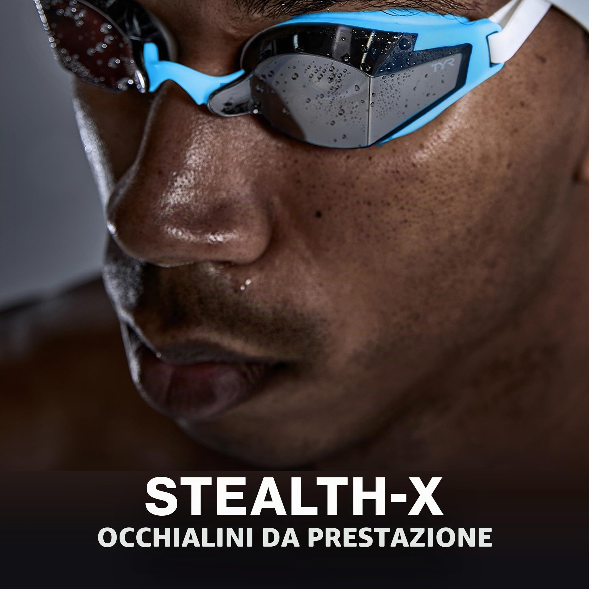 TYR Stealth X Occhialini da nuoto a specchio per adulti Unisex - Adulto (Pacco da 1)