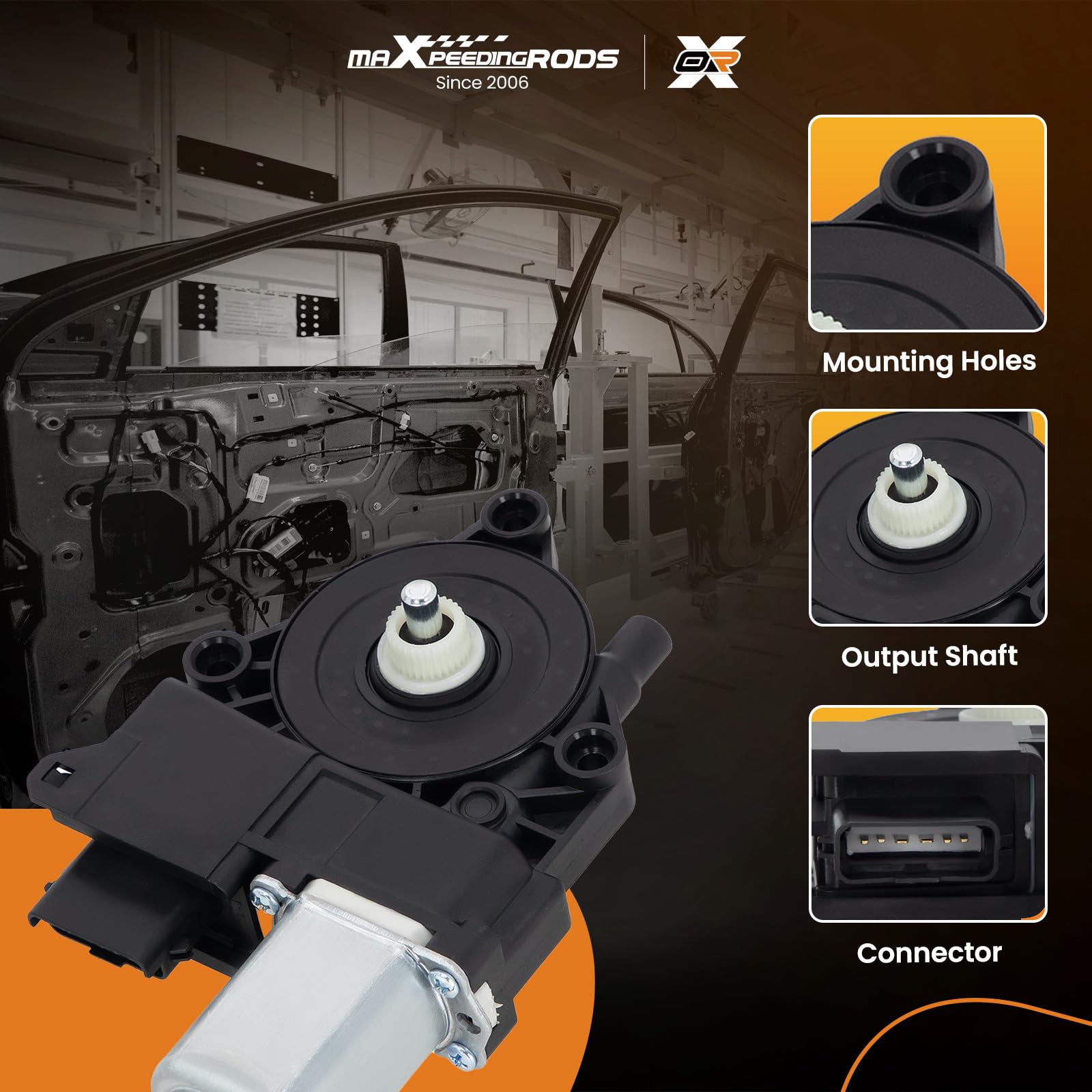 maXpeedingrods Alzacristallo elettrico anteriore sinistro compatibile con Hyundai Tucson 2016-2022, lato conducente, sostituire 82450D3010