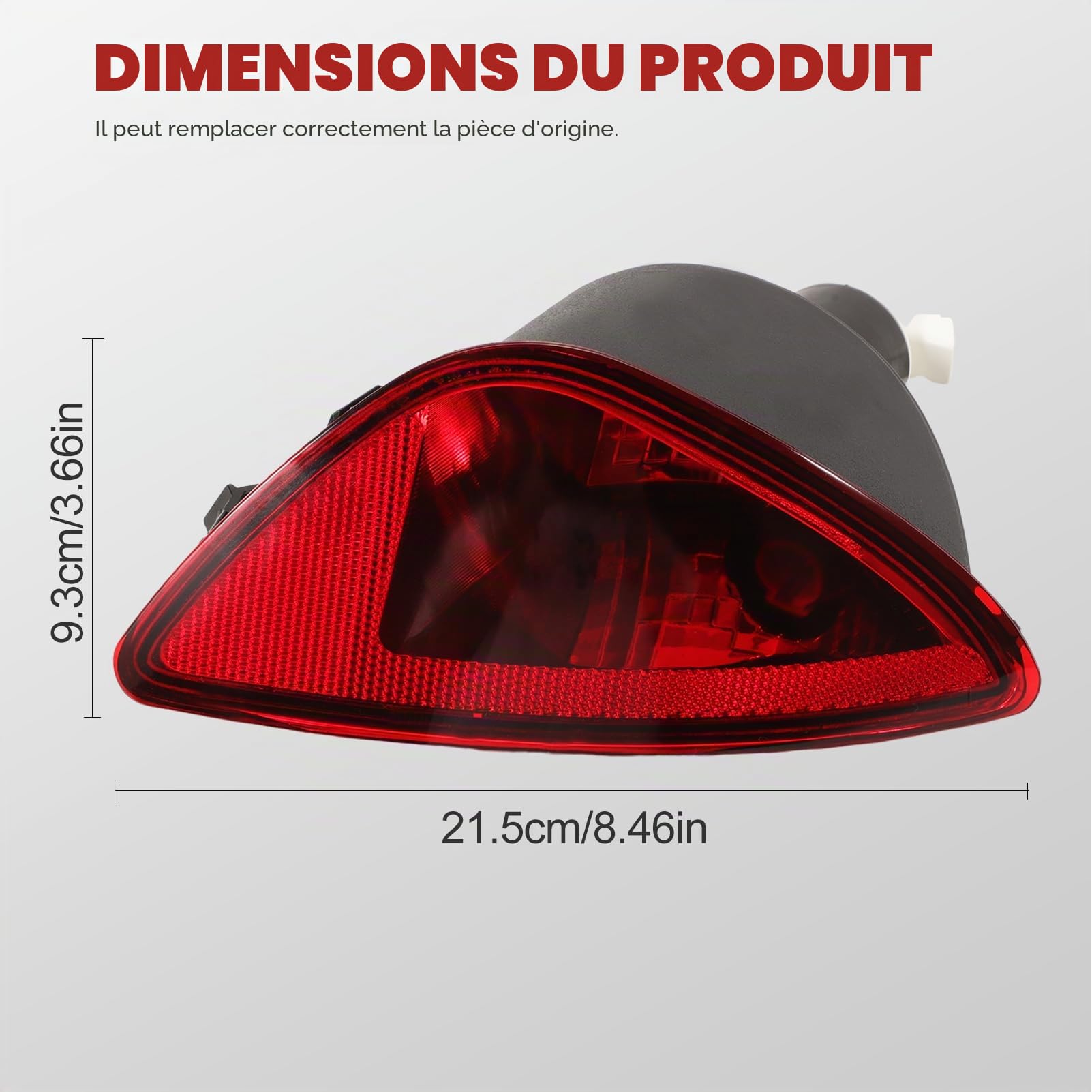 KASturbo 8200776055 Feu antibrouillard arrière gauche pour Clio Mk3 Hatchback 2007 2008 2009 2010 2011 2012