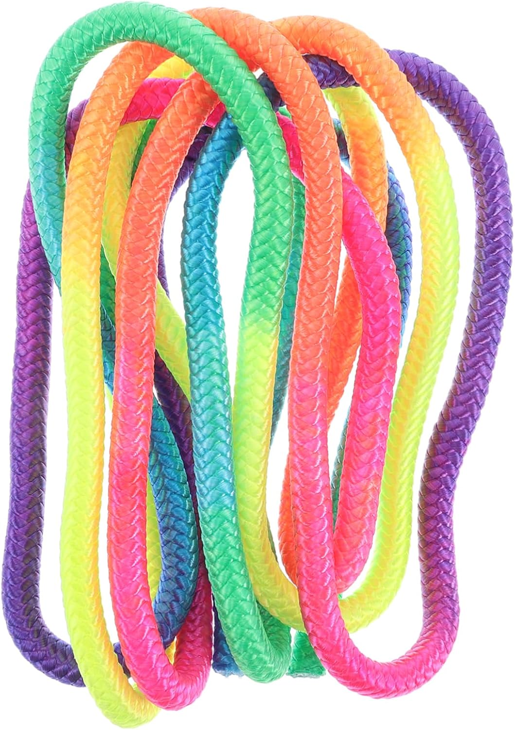 3m Colorful Artistic Gymnastics Rope Gradient Exercise Rope for Rhythmic Gymnastics Dance and Fitness Training Durable and Strong for All Ages