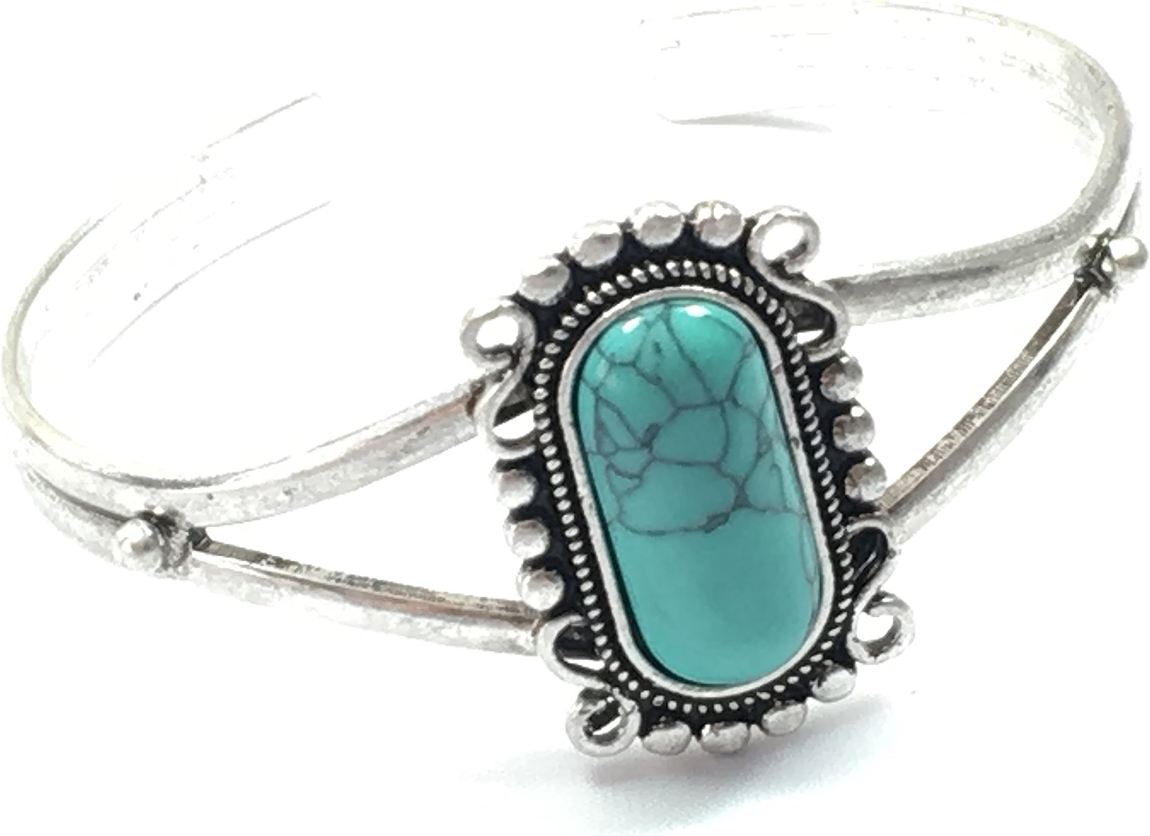 Twilight saga: Bella jewellery bangle, bracelet, Gothic bracelet accessories, antique silver-plated, turquoise gemstone