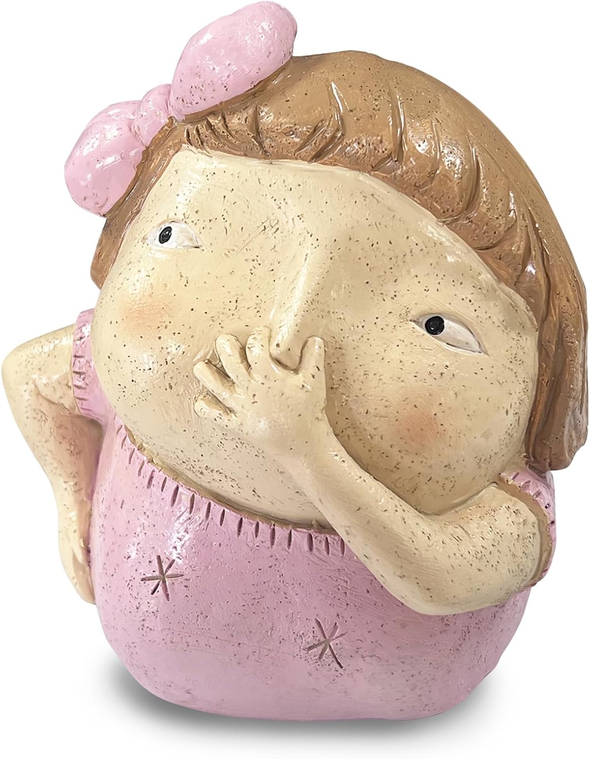 Girl Holding Nose Bathroom Statue: Funny Girls Bathroom Decor Toilet Shelf Sitter - Whimsical Toilet Sculptures and Figurines, Hilarious Restroom Art for Powder Room, Shelf Decor, Cute Christmas Gift