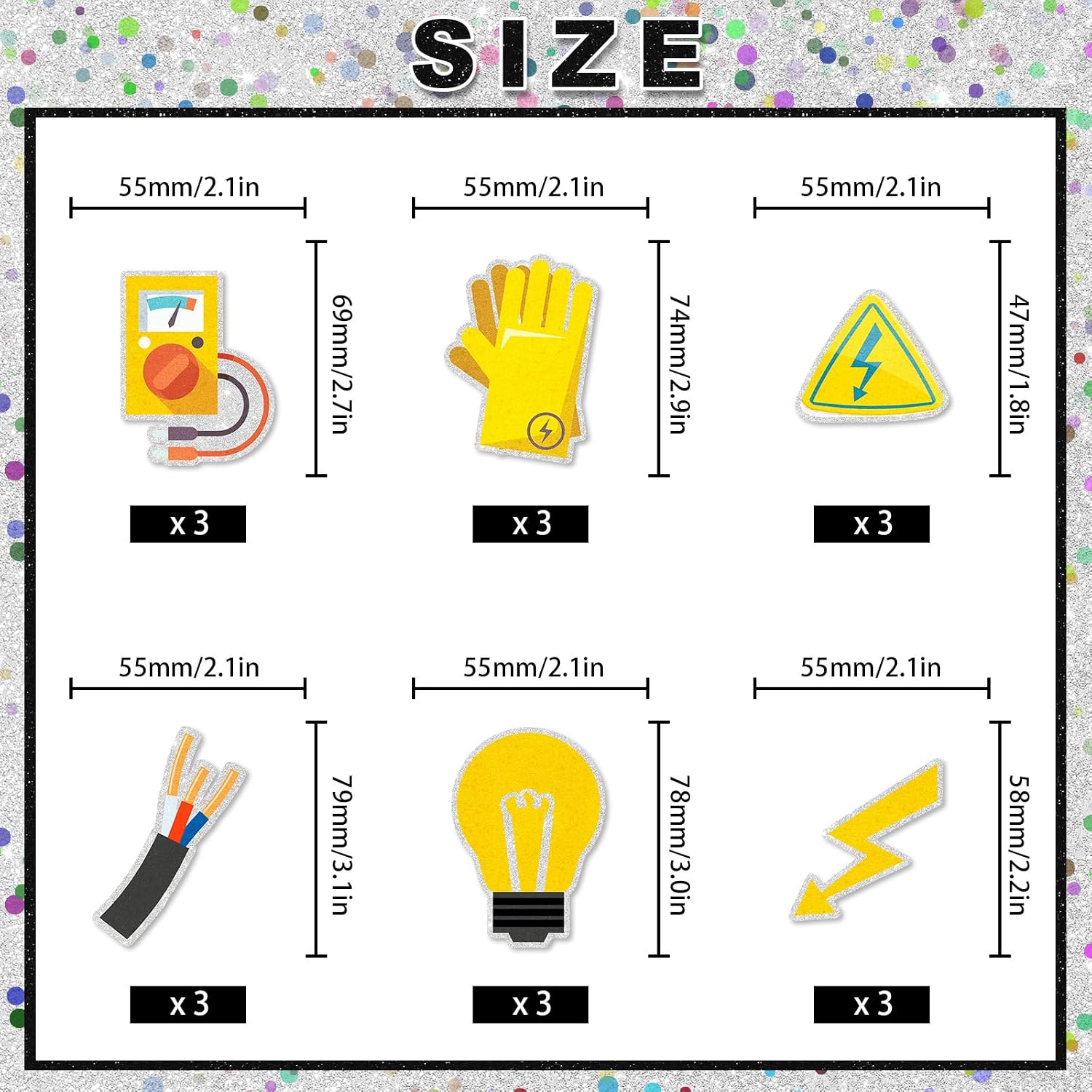 18Pcs Lineman Cupcake Toppers, Electrician Electrical Tools Cake Picks, High Voltage Power Theme Birthday Decor for Men Graduation Retirement Party Decorations Supplies image 2