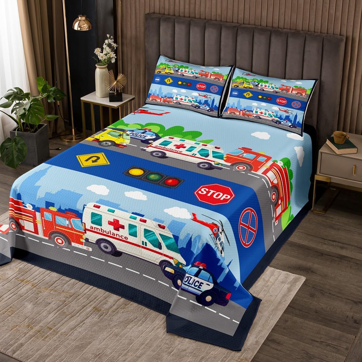 Rock and Roll Kids Bedspread Queen Size,Guitar Musical Lovers Fashion Coverlet Set,Boys Girls Adults Room Decor,Country Western Music Quilted Coverlet,Black White Retro Bedding Quilt,2 Pillowcases