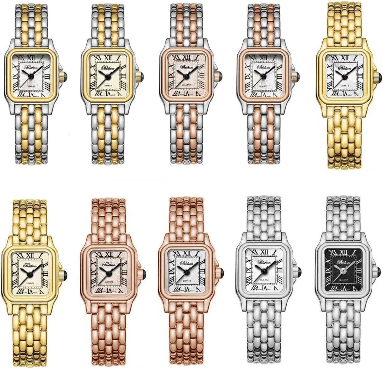 Blekon Original Women’s Vintage Watch – Small Rectangular Case, Dainty Bracelet Band, Elegant Roman Numeral Dial, Classic Dress Wristwatch - Image 7