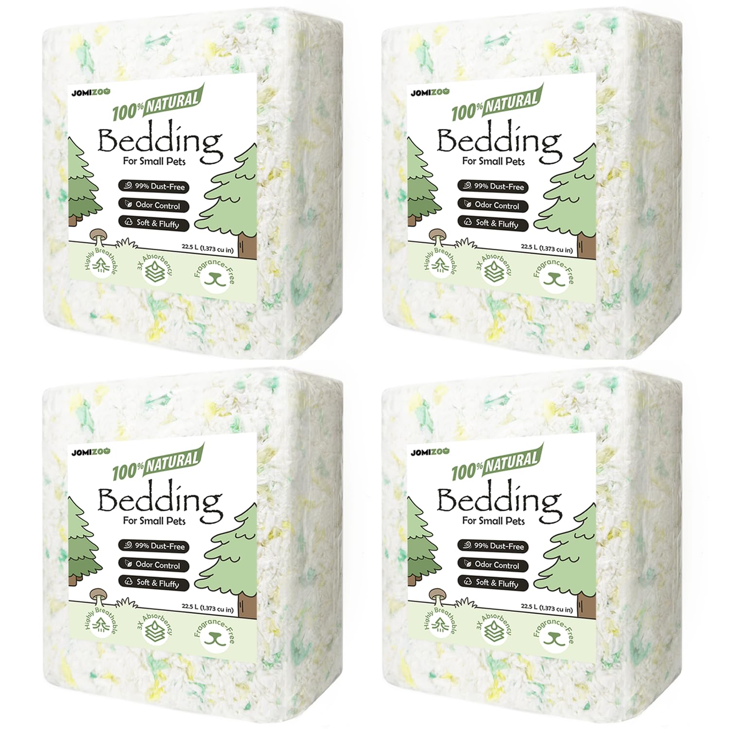 JOMIZOO Hamster Bedding 90L, 99% Dust-Free, Soft, Odor Control, Spring Bud