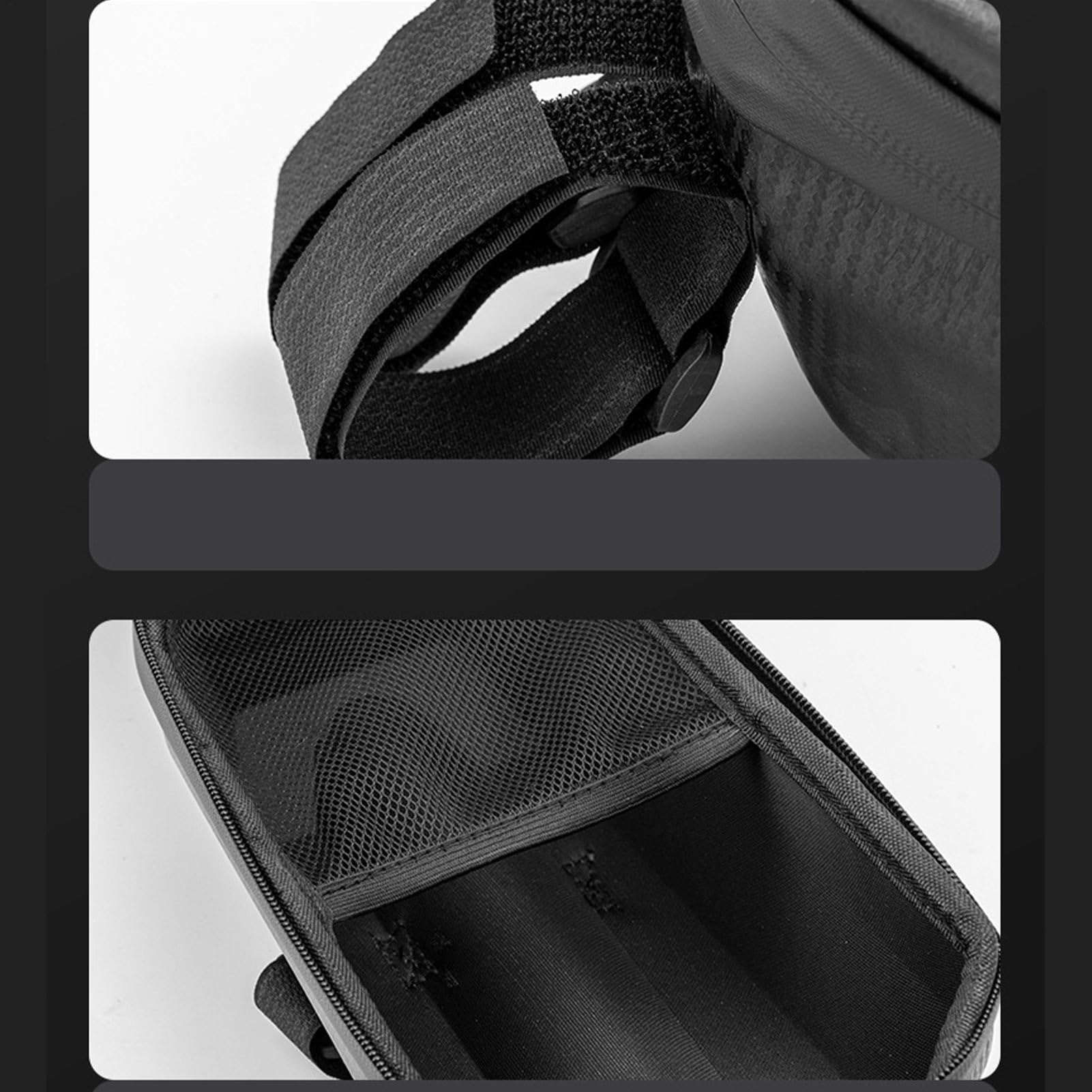 Generico Zaino Bici Capacità 4 Litri 13x31cm Borsa Frontale Rigida Antipioggia borsa manubrio scooter elettrico impermeabile Per E-Bike Ciclismo Trekking e Viaggi Per Lavoro Sport Libero