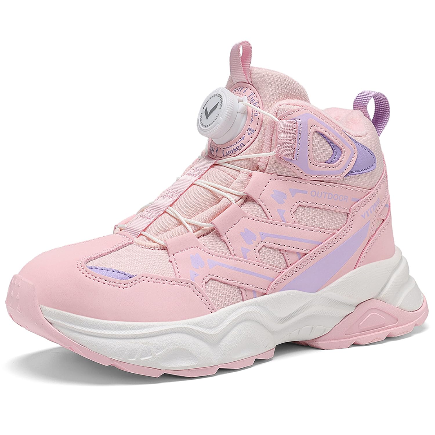 Kids Snow Boots Boys Girls Winter Waterproof Hiking Shoes
