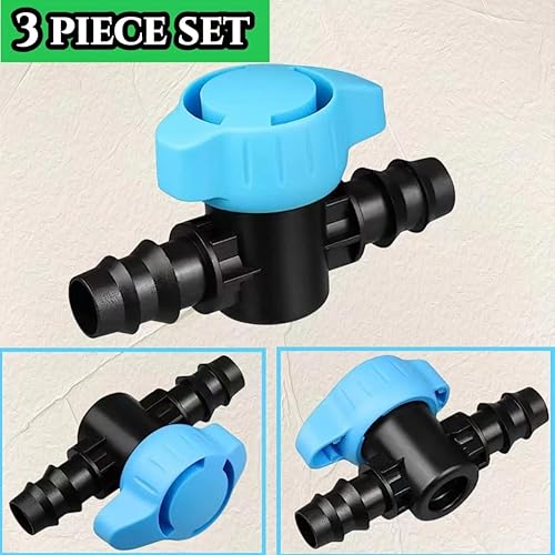 Miniatura 2 de Paquete de 6 válvulas de púas para riego por goteo de 12 pulgada, piezas de línea de goteo, válvula de cierre de 12 pulgada para tubos de riego por