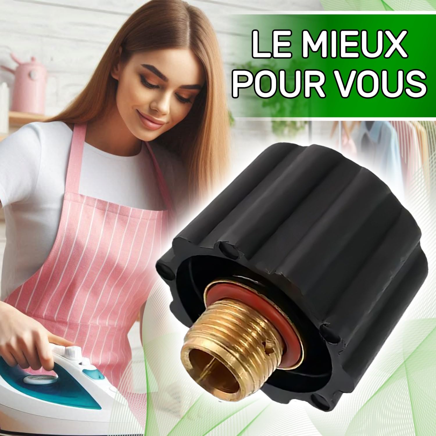 Bouchon avec Filetage Mâle 3/8" et Pression de Travail 4,5 Bar pour Polti | Complète avec Joint - Garantie de 5 Ans - MADE IN ITALY - ONIX TECH