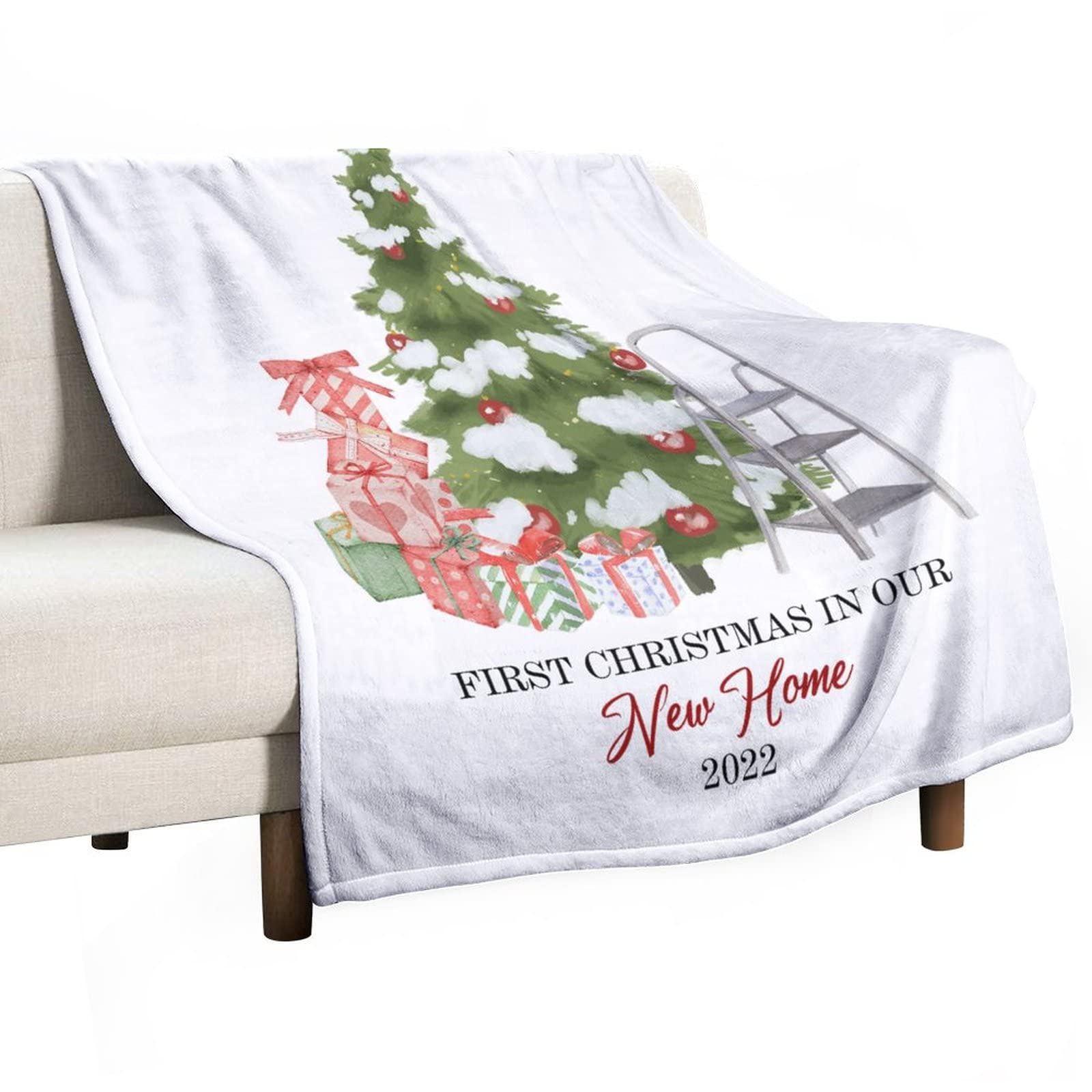 Couverture duveteuse personnalisée plaid canapé soirée hiver couple