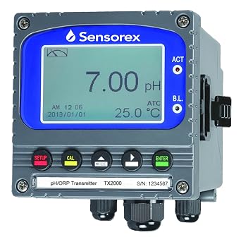Sensorex TX2000 pH/mV Transmitter, 110-240V, 2 each 4-20mA Outputs