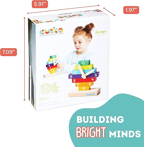 Miniatura 28 de CUBIKA Camión grúa de madera – Juego de vehículos de construcción magnética para niños pequeños a partir de 18 meses – Juguete Montessori
