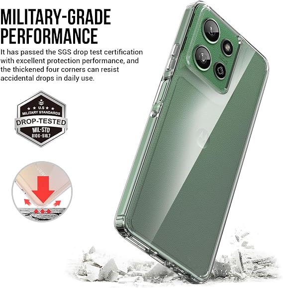 for Motorola Moto-G-Power (2025/2026) Case: Military-Grade Shockproof Phone Cover with Tempered Glass Screen Protector, Anti-Scratch & Reinforced Bumpers - Crystal Clear