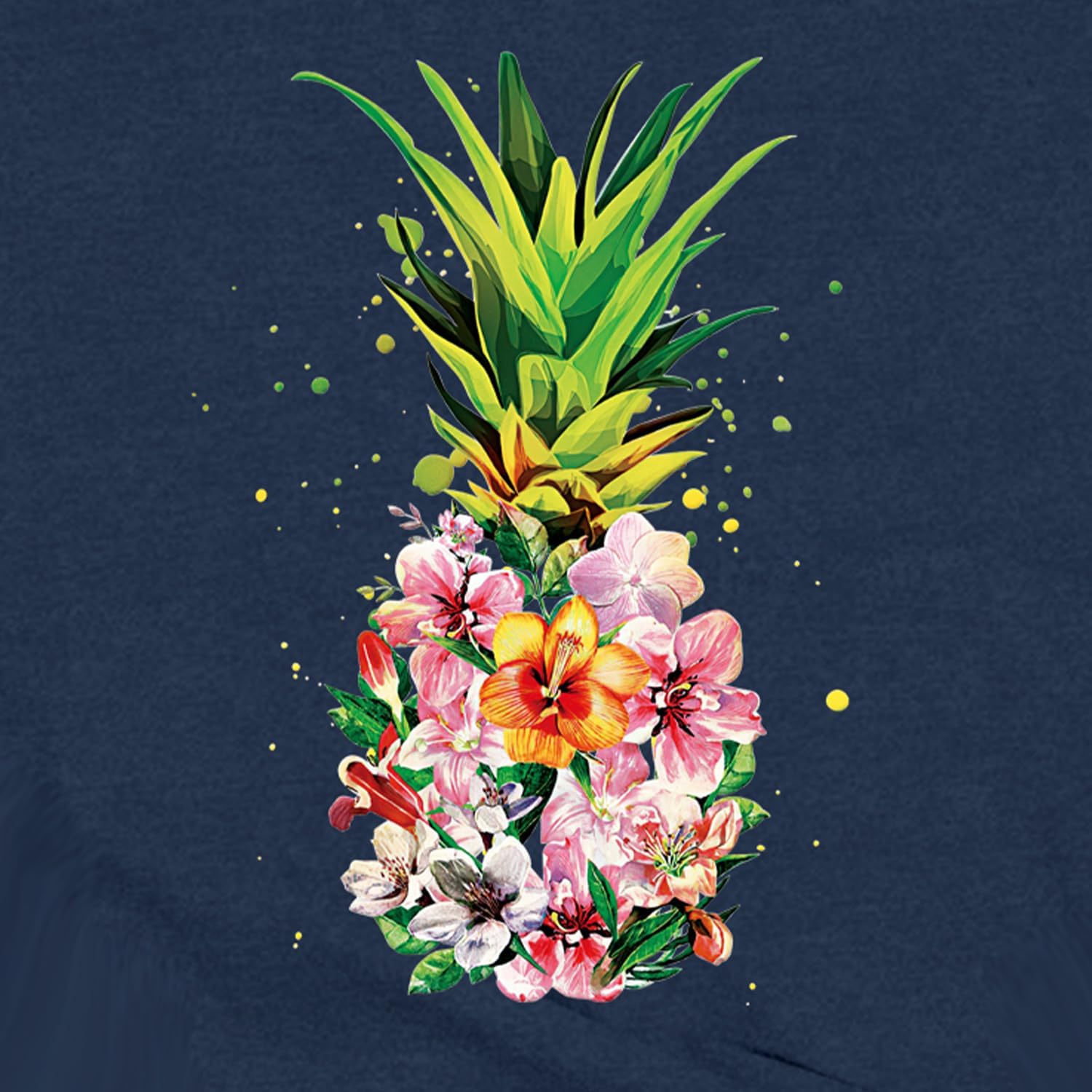 Pineapple Shirt Women Pineapple Hawaiian T-Shirts Flower Pattern Tee Tops - Image 5