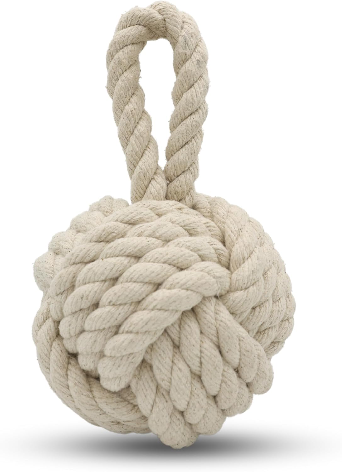 Decorative Door Stopper, Handmade Cotton Sailor Knot Door Stop with Handle, Heavy Weighted 4.4 lbs Doorstop for Bottom of Door, Farmhouse Nautical Home Decor for Bedroom Living Room