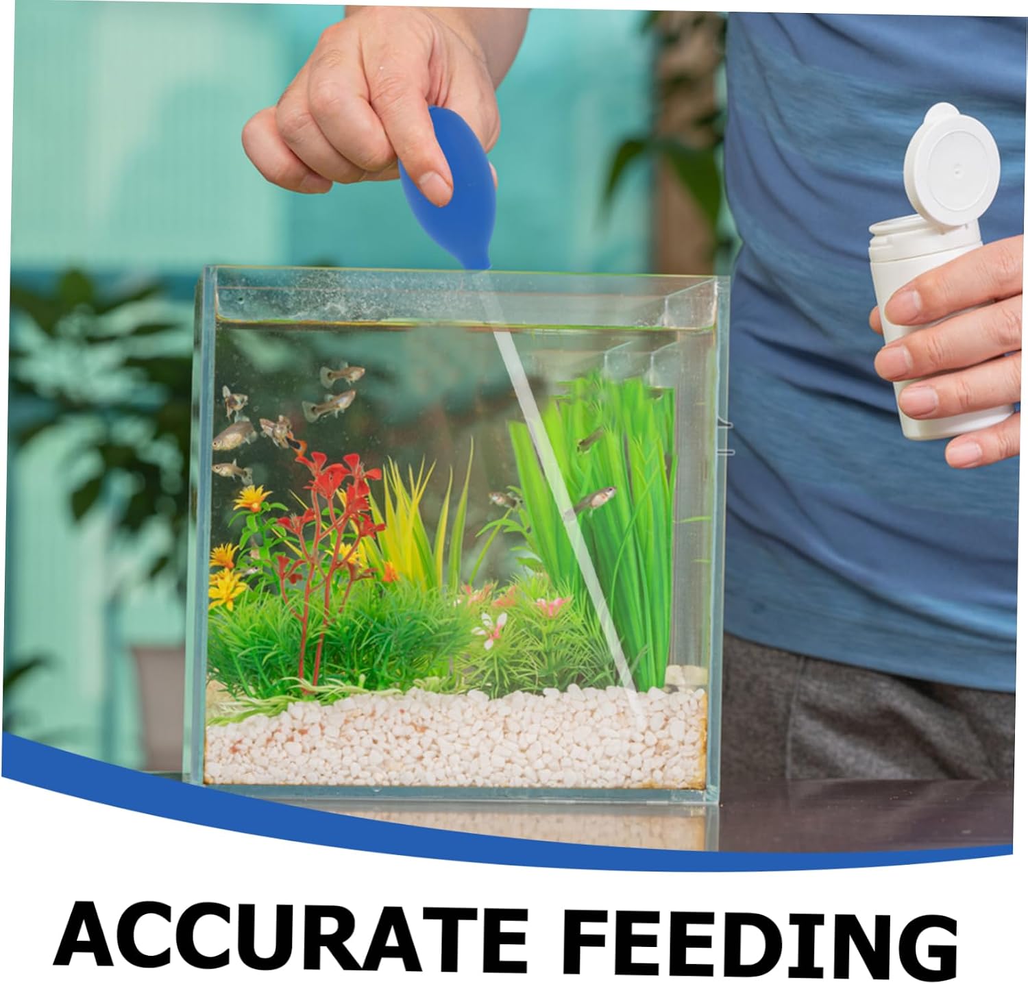 balacoo 5pcs Aquarium Coral Feeder and Manual Cleaner Tool for Fish Tanks Siphon Dropper for Waste Removal and Water Change Lightweight and Design