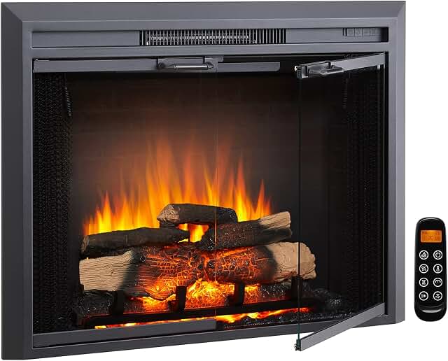LegendFlame Damon 35 Inch Electric Fireplace Insert
