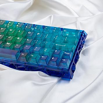 Blue Transaprent Mechanical Keyboard Case - Hollow Keyboard Housing
